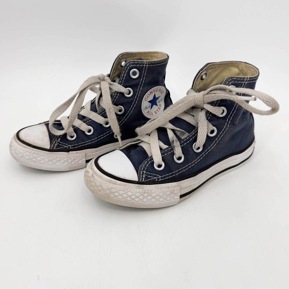 Converse Chuck Taylor All Star High Top Navy Blue Kids Sneakers 3J233 Size 10.5